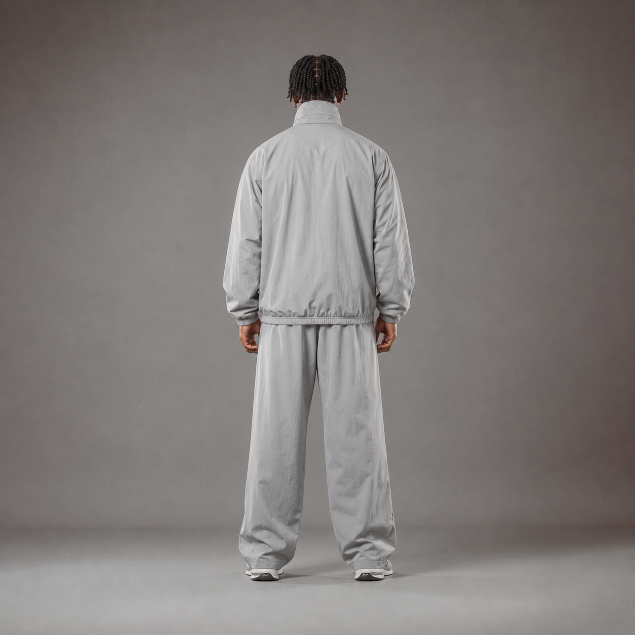 RAWS Men's Essentials Nylon Tracksuit Jacket - Grey | Premium Everyday Activewear