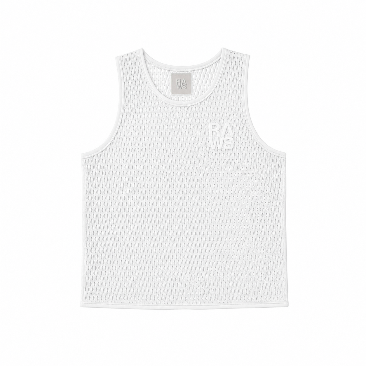 RAWS Men's Mesh Training Tank - White | High Performance Training