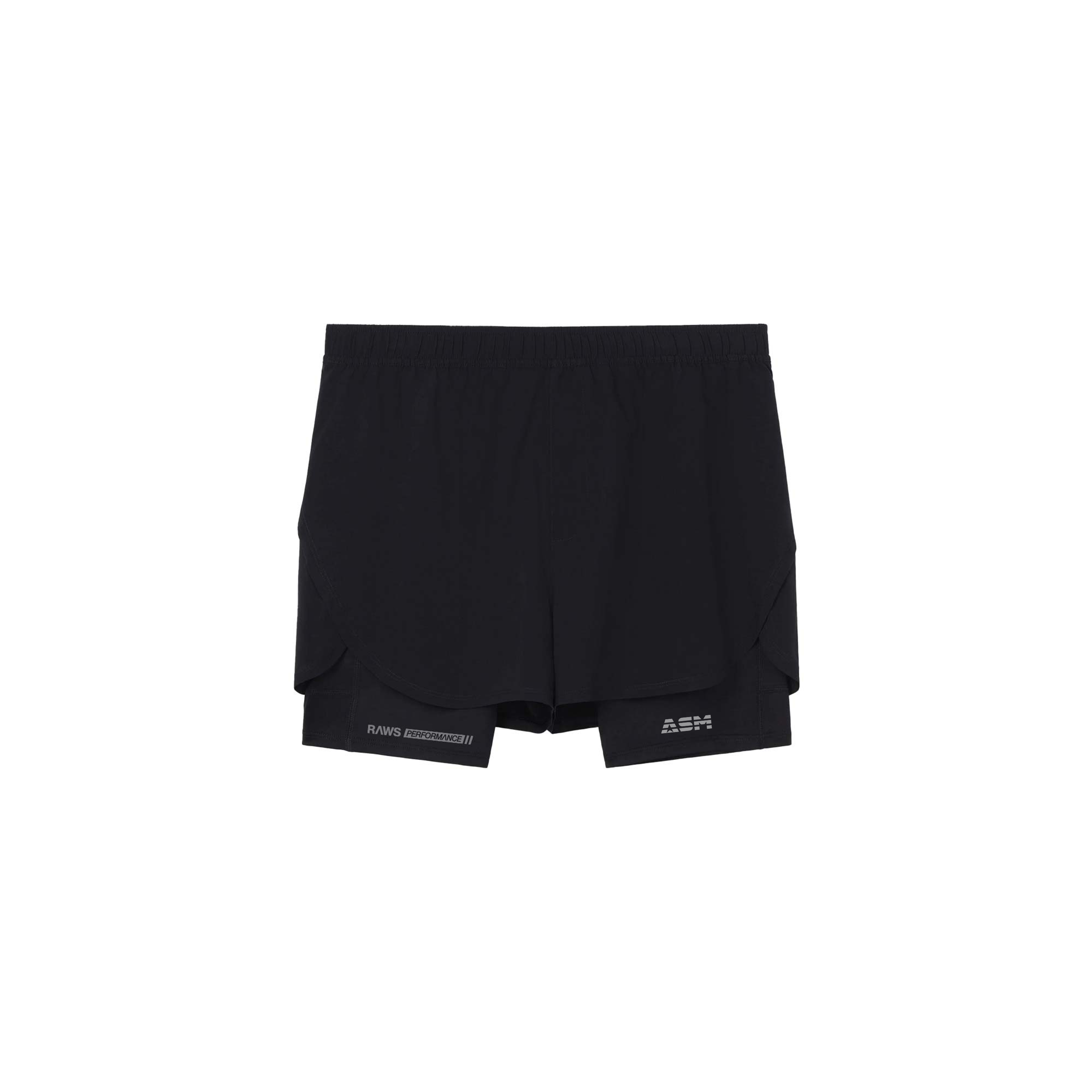 RAWS X ASM DOUBLE LAYER SHORTS : BLACK : [PERFORMANCE]