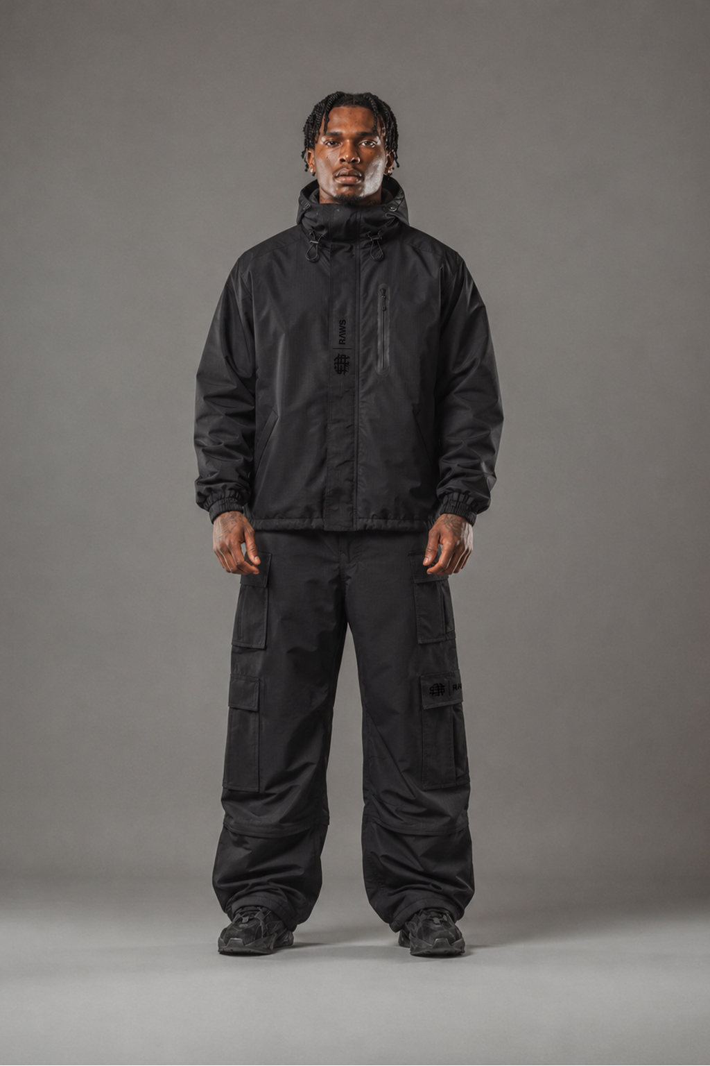 RAWS Men's Ski Jacket - Black | Technical Ski Activewear