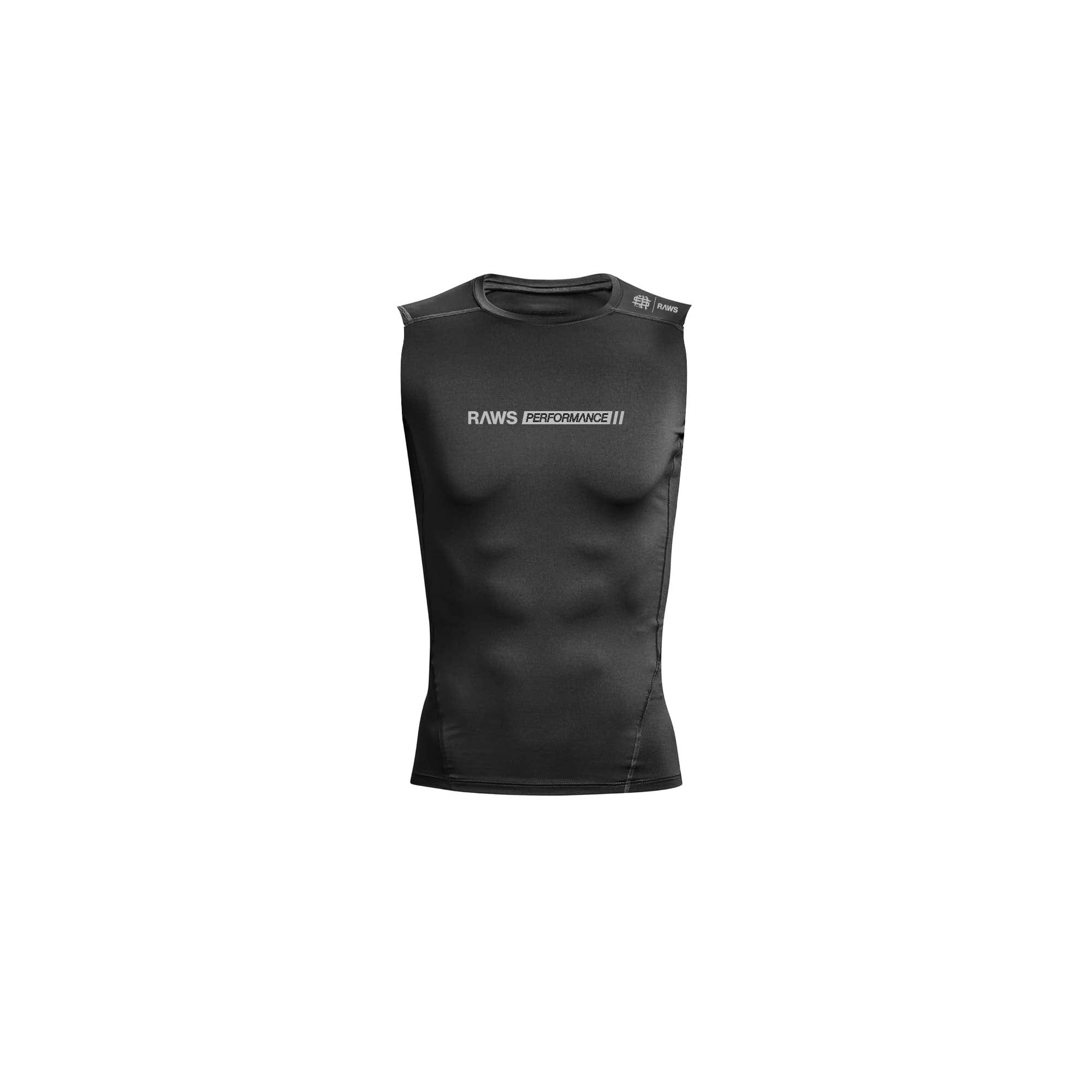 Sleeveless Base Layer : Black RAWS : [PERFORMANCE]