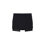 Double Layer Shorts : Black RAWS : [PERFORMANCE]
