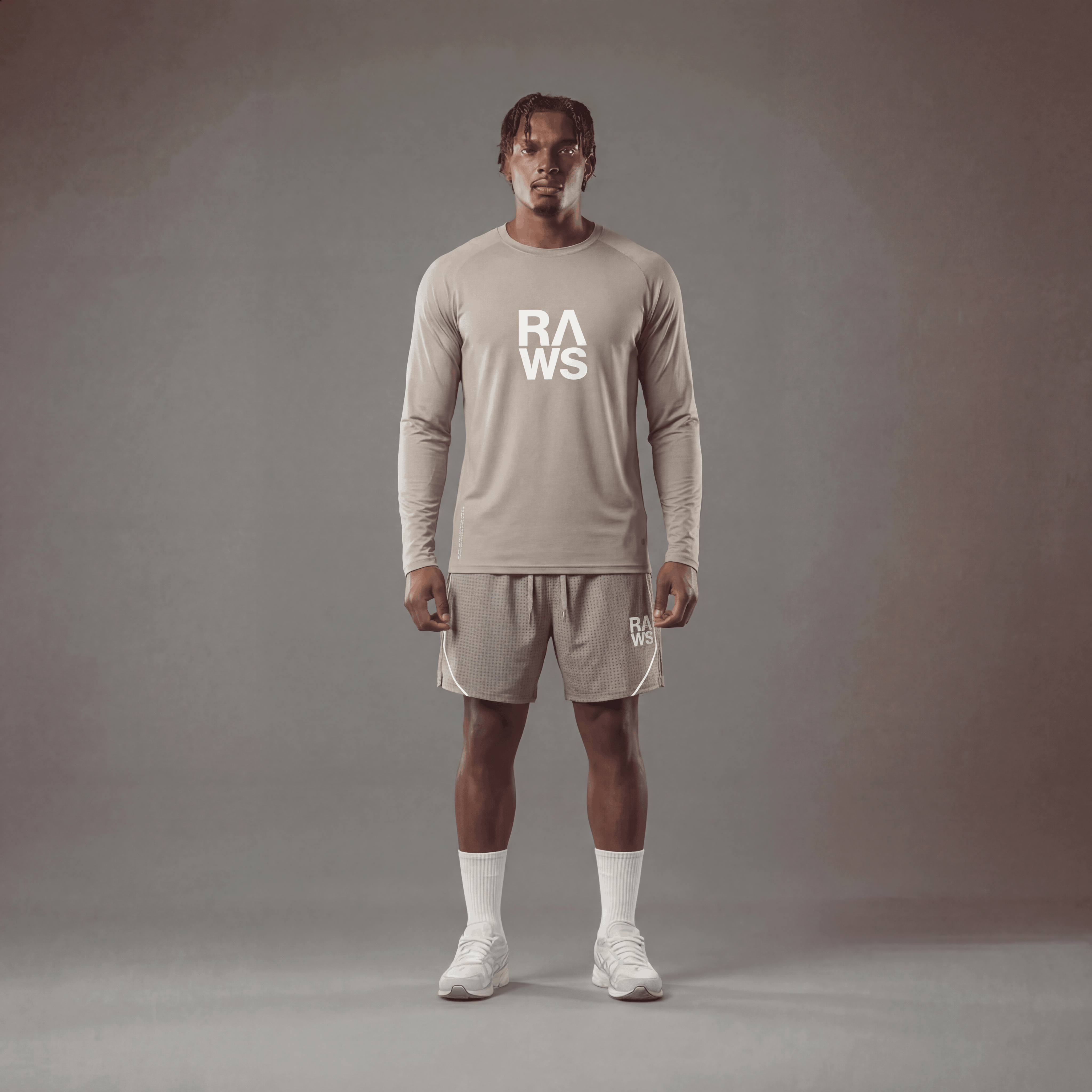 RAWS TRAIL LONG SLEEVE T-SHIRT : STONE
