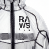 RAWS Men's Running Windbreaker Jacket - Translucent White | Lightweight Windproof Performance
