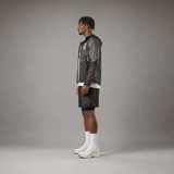 Chaqueta cortavientos de running para hombre RAWS - Negro translúcido | Ligera, cortavientos y de alto rendimiento