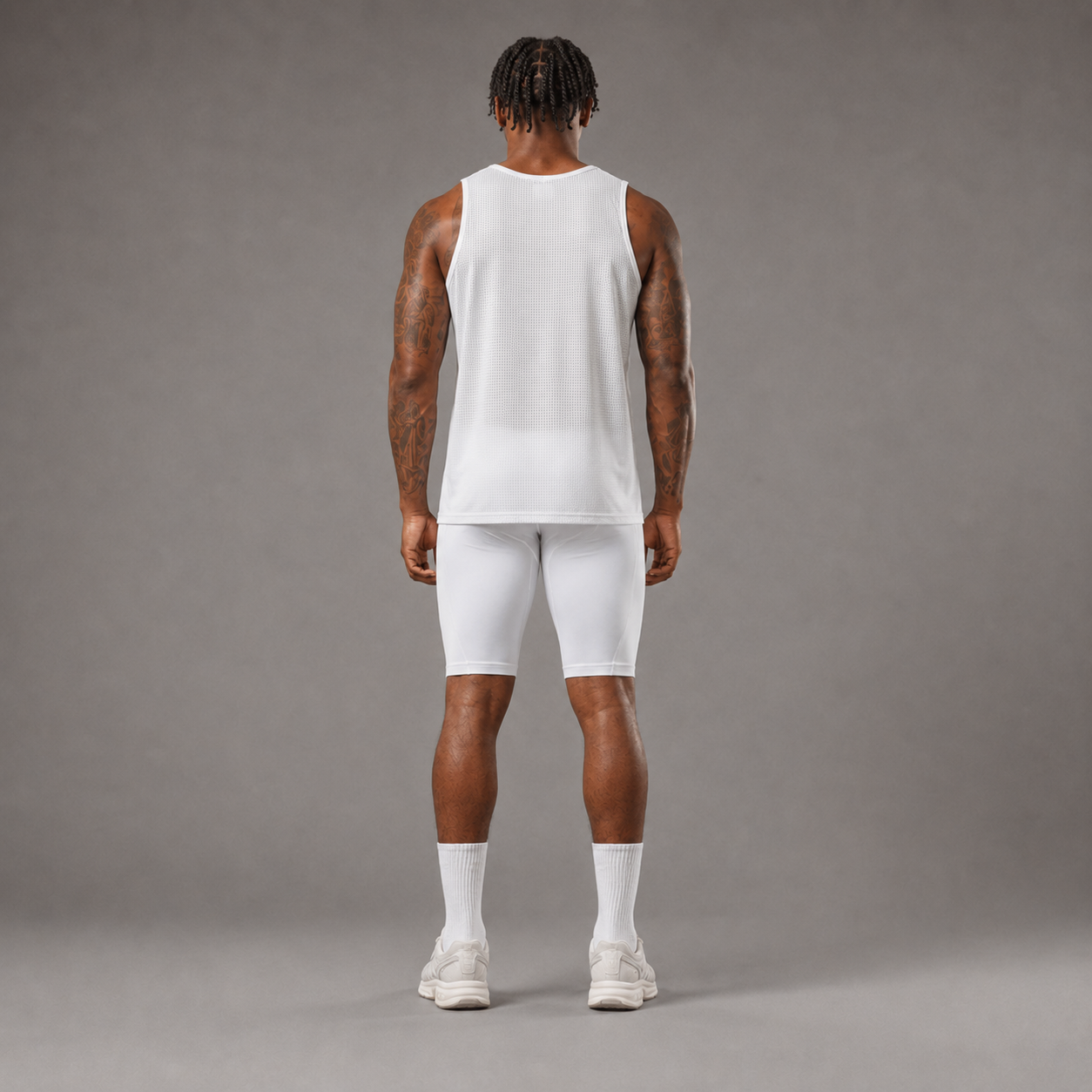 Mallas de compresión para correr RAWS para hombre - Blanco / Negro | Compresión de alto rendimiento