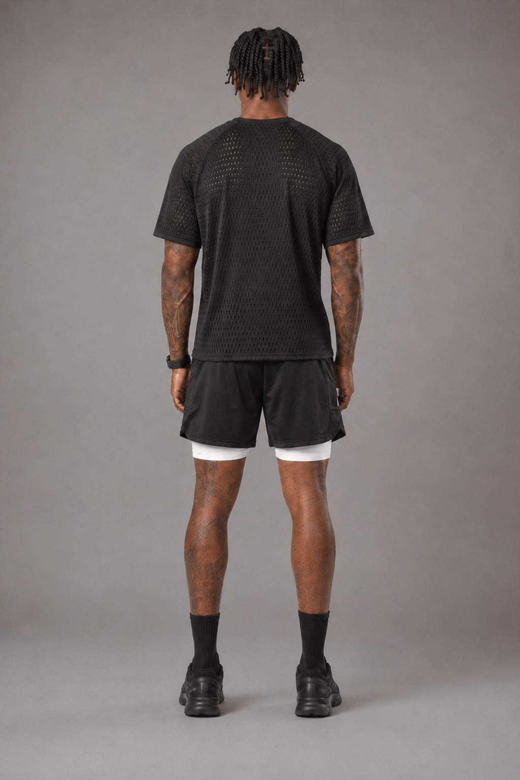 RAWS Men's Mesh Training T-Shirt - Black | High Performance Training