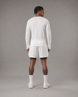 Camiseta interior de manga larga con canalé para hombre de RAWS - Blanca | Entrenamiento de alto rendimiento