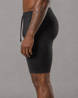 RAWS Men's Running Compression Half Tights - Black / Grey | High Performance Compression