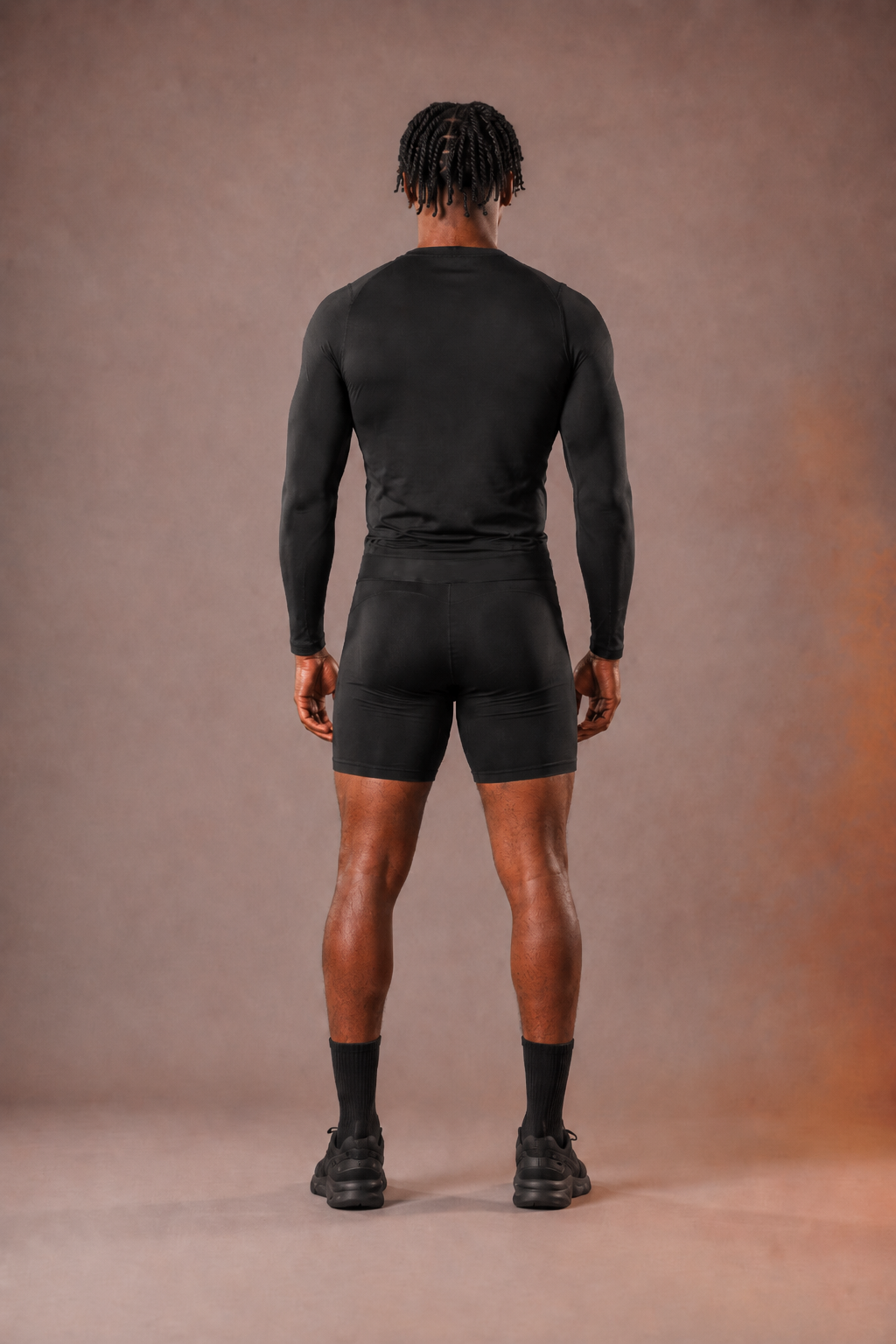 RAWS Men's Long Sleeve Compression T-Shirt - Black | High Performance Compression