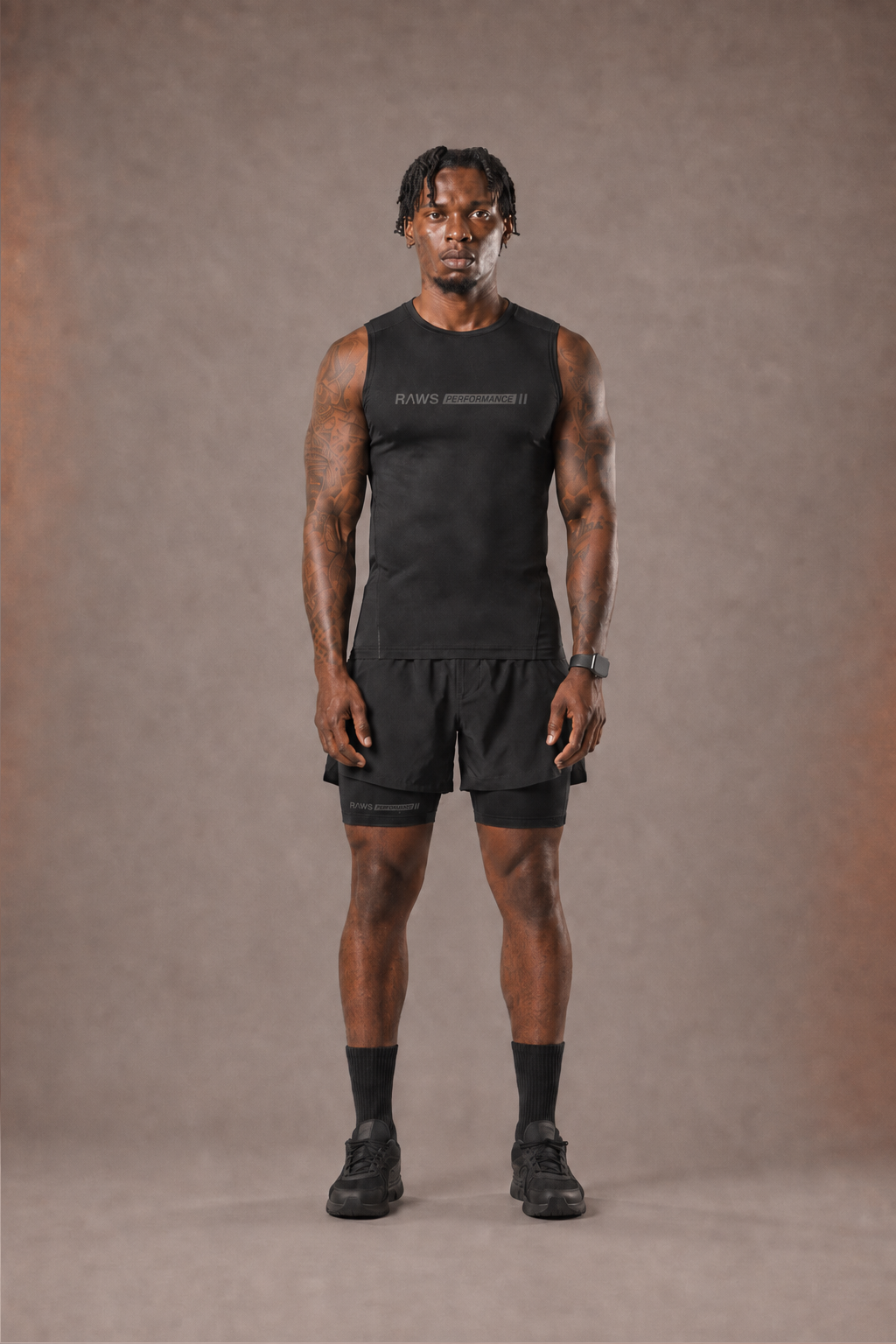 RAWS Men's Compression Vest - Black | High Performance Compression
