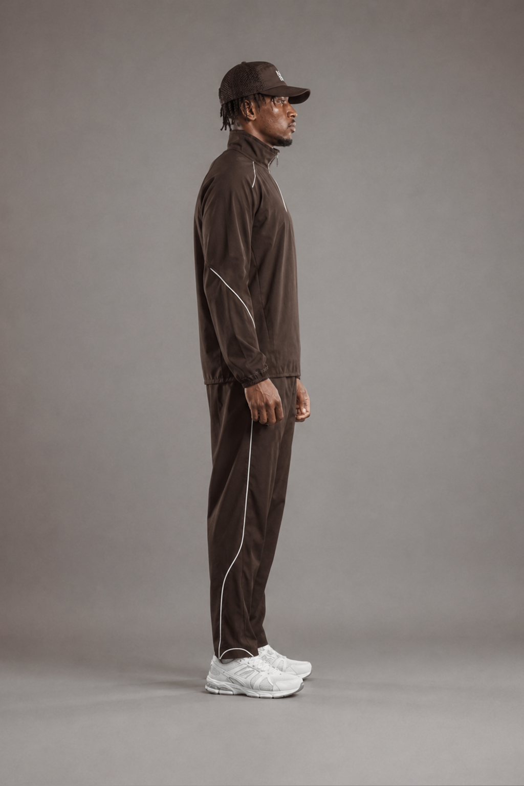 RAWS Men's Trail Track Jacket - Brown | Trail Running Performance