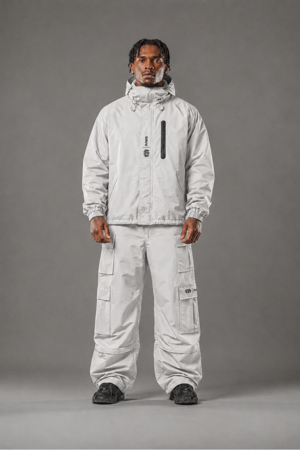 RAWS Men's Ski Jacket - Silver | Technical Ski Activewear