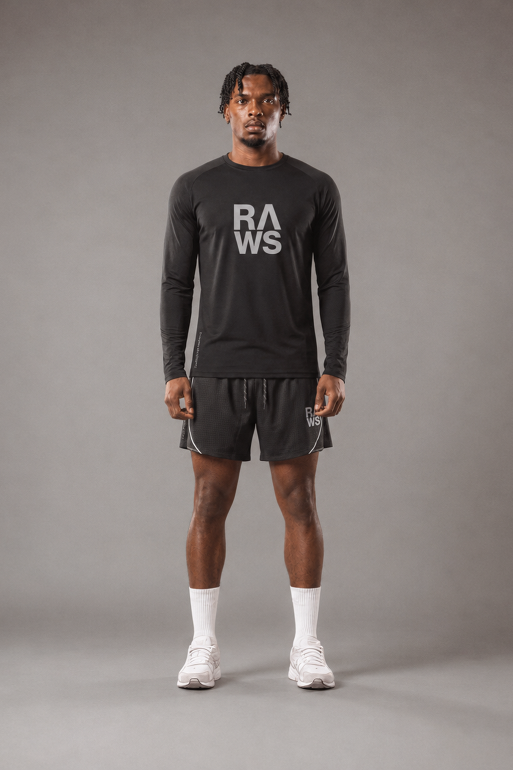 RAWS Men's Trail Long Sleeve T-Shirt - Black | Trail Running Performance