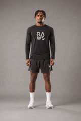 RAWS Men's Trail Long Sleeve T-Shirt - Black | Trail Running Performance