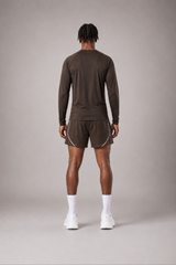 RAWS Men's Trail Long Sleeve T-Shirt - Brown | Trail Running Performance