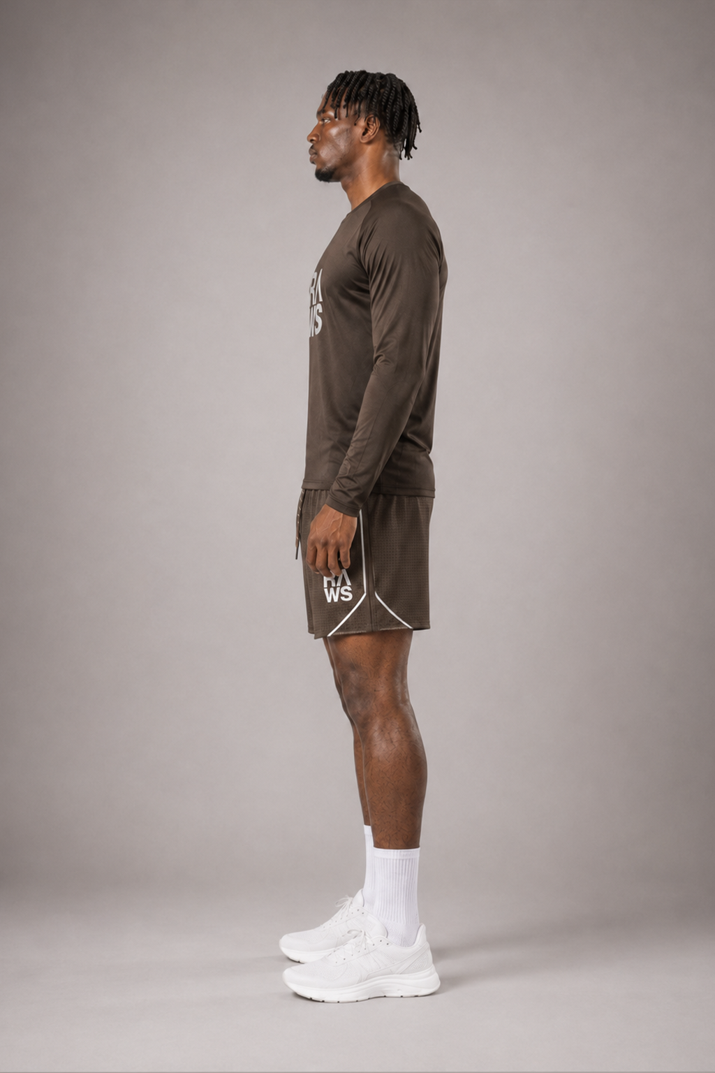 RAWS Men's Trail Long Sleeve T-Shirt - Brown | Trail Running Performance