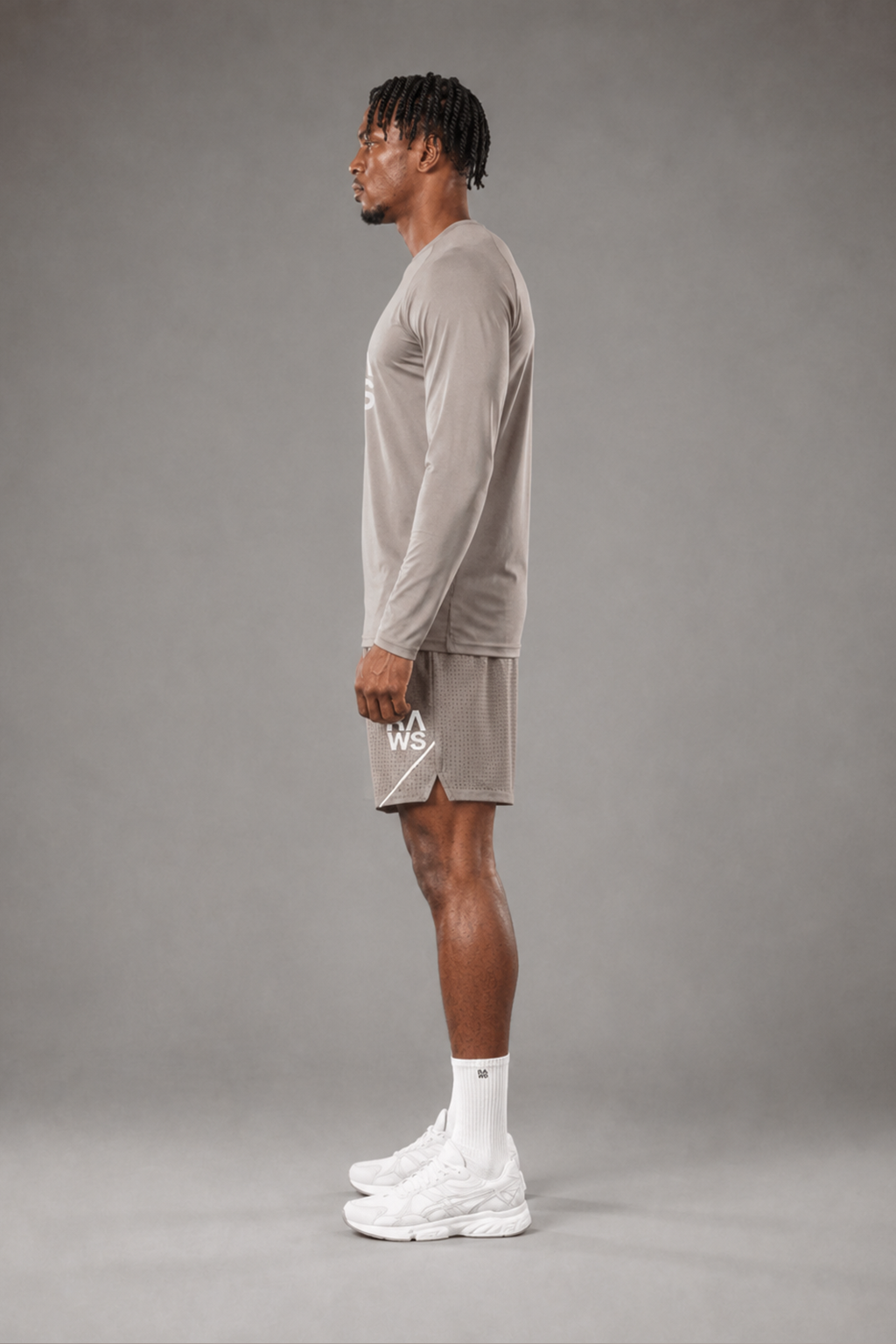RAWS Men's Trail Long Sleeve T-Shirt - Stone | Trail Running Performance