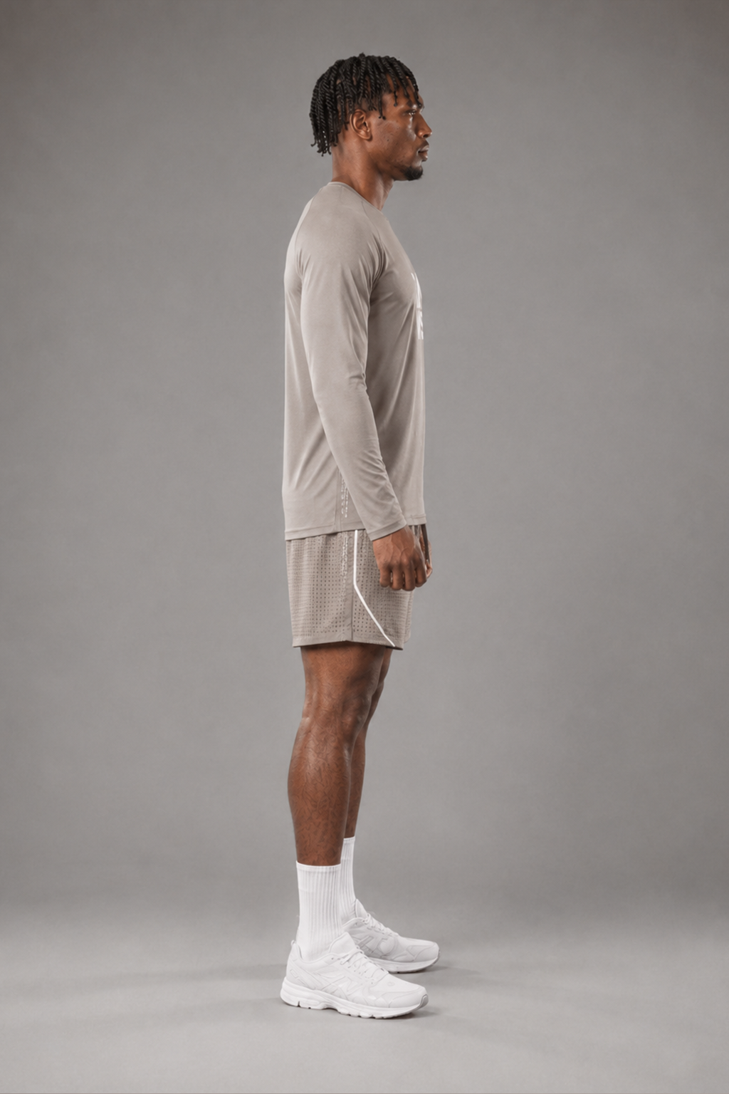 RAWS Men's Trail Long Sleeve T-Shirt - Stone | Trail Running Performance