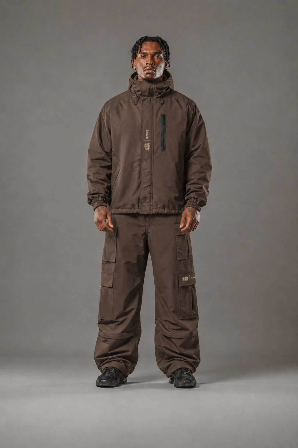 RAWS Men's Ski Jacket - Brown | Technical Ski Activewear
