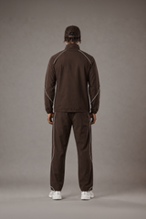 RAWS Men's Trail Track Jacket - Brown | Trail Running Performance