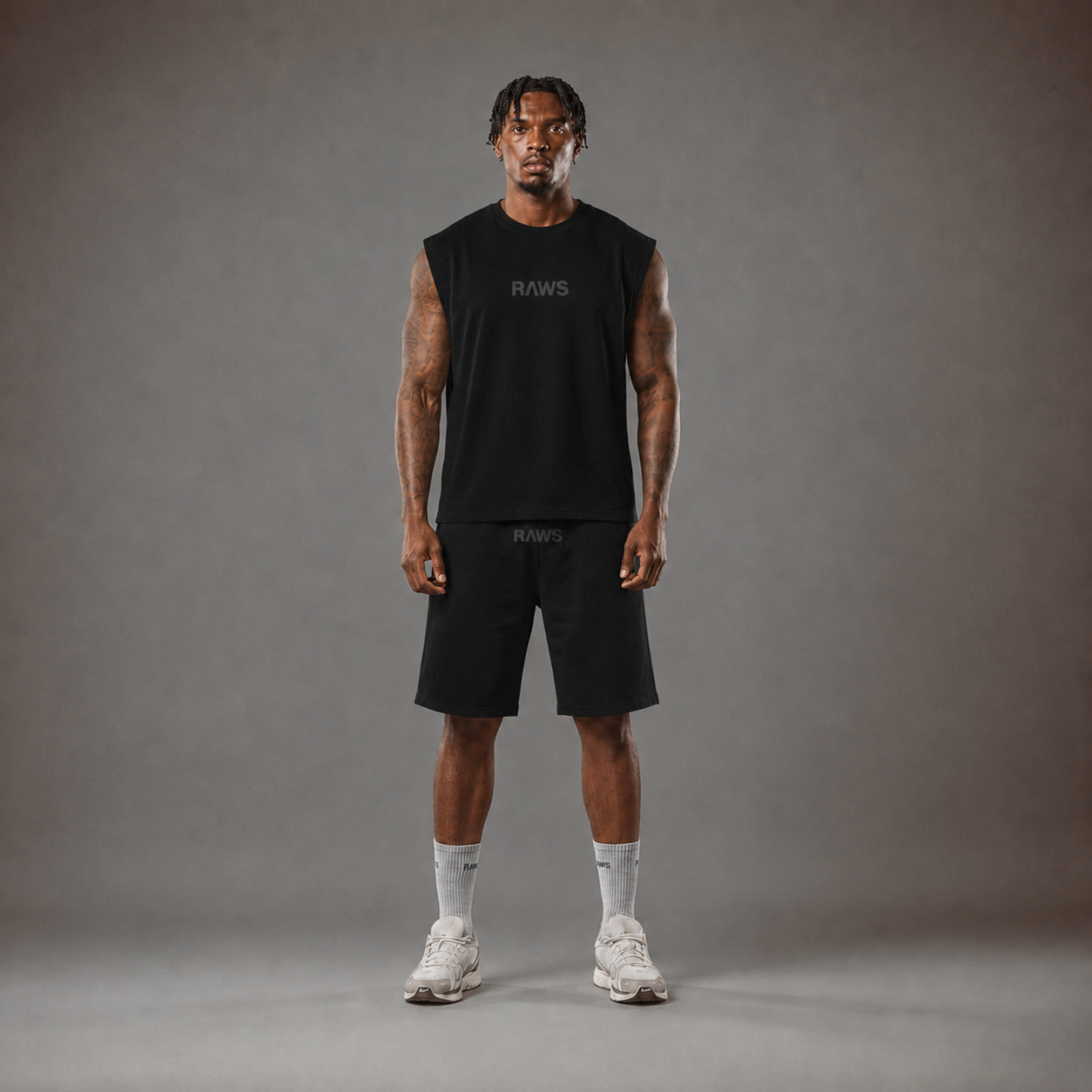 RAWS Herren-Shorts „Essentials“ – Schwarz | Hochwertige Activewear für den Alltag