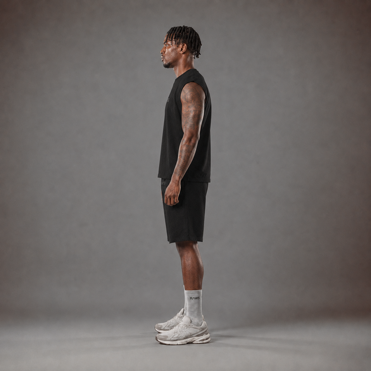 RAWS Herren-Shorts „Essentials“ – Schwarz | Hochwertige Activewear für den Alltag