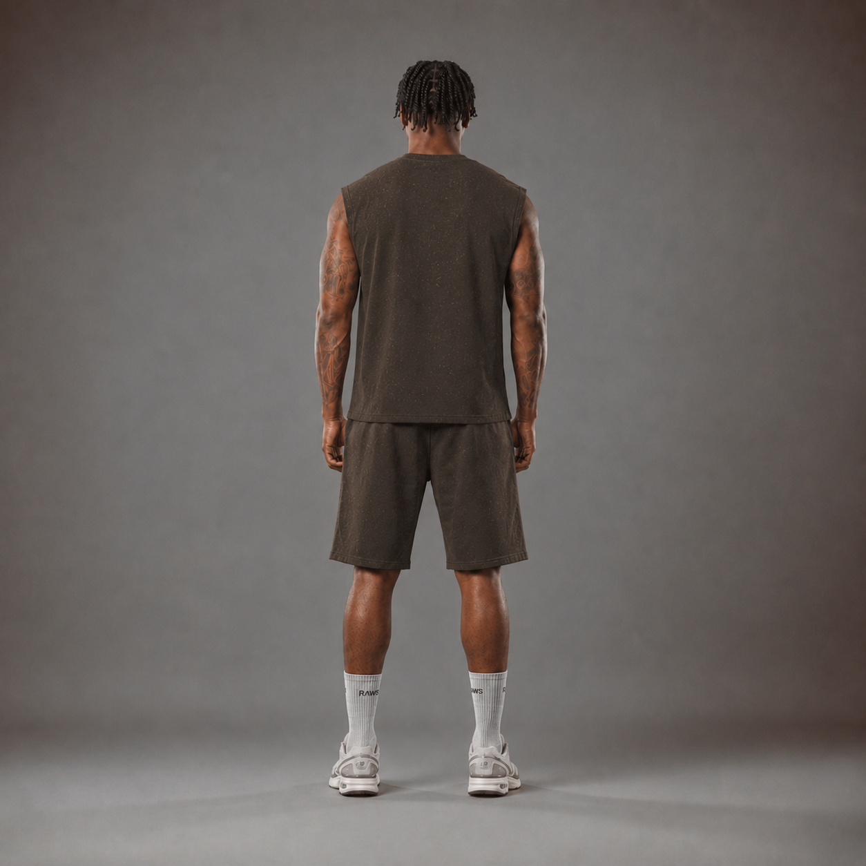 RAWS Men's Essentials Sleeveless T-Shirt - Brown | Premium Everyday Activewear
