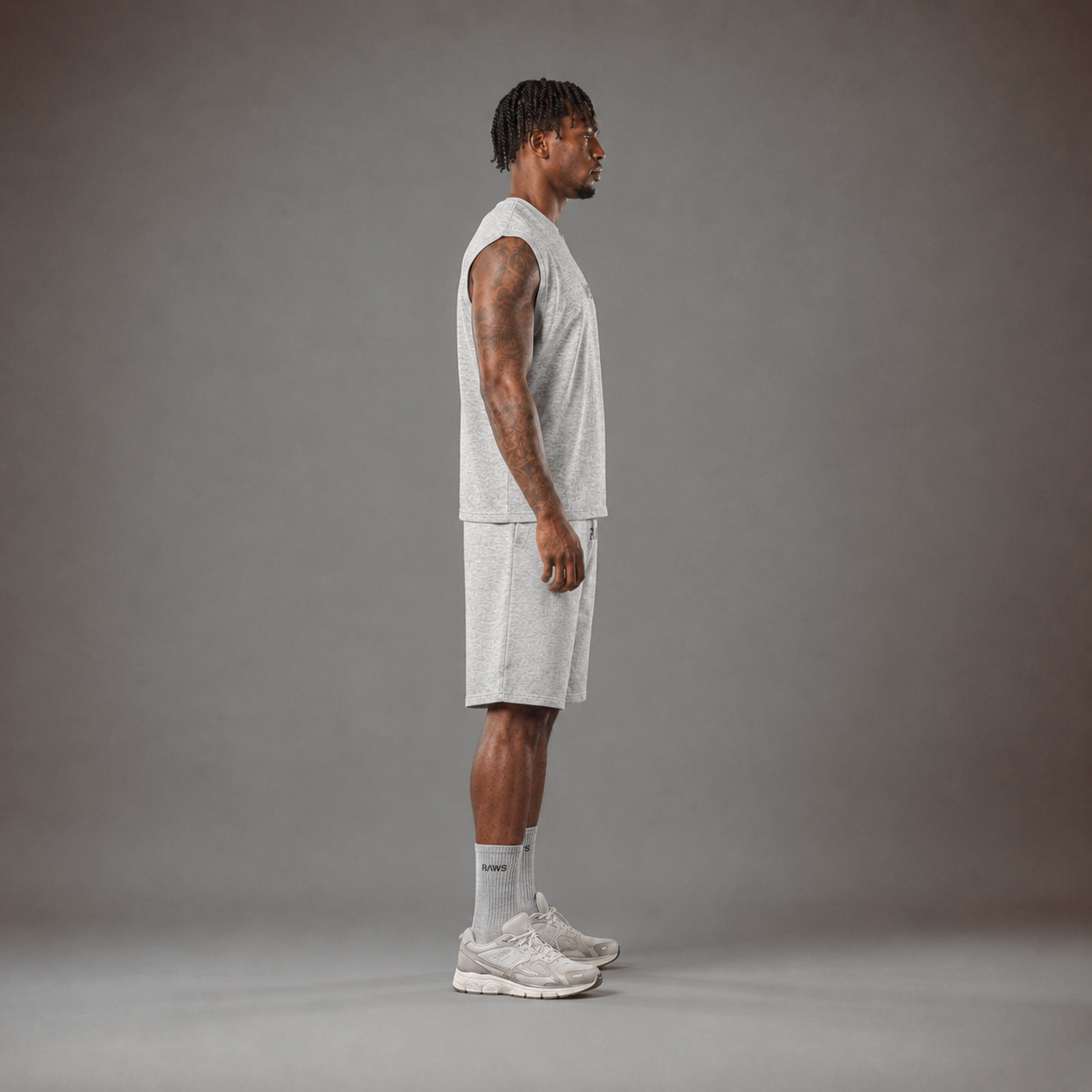 RAWS Men's Essentials Sleeveless T-Shirt - Grey | Premium Everyday Activewear