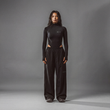 Body con cerniera RAWS da donna - Nero | Abbigliamento sportivo da donna ad alte prestazioni