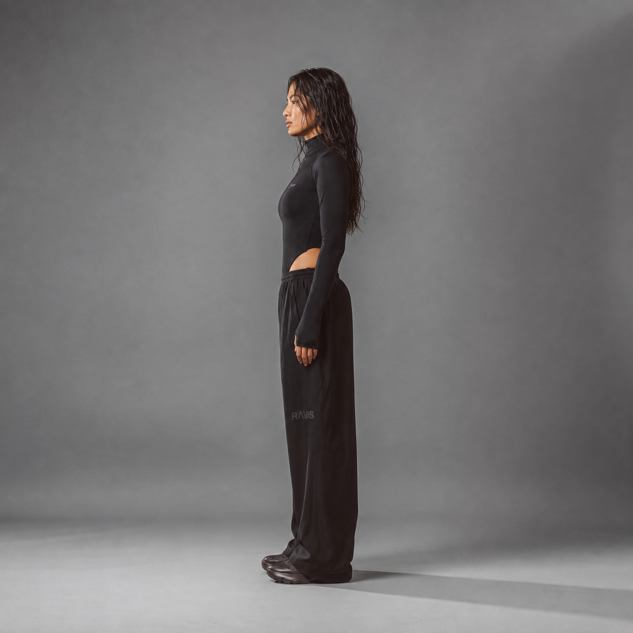 RAWS Women's Zip Bodysuit - Black | Women's Performance Activewear