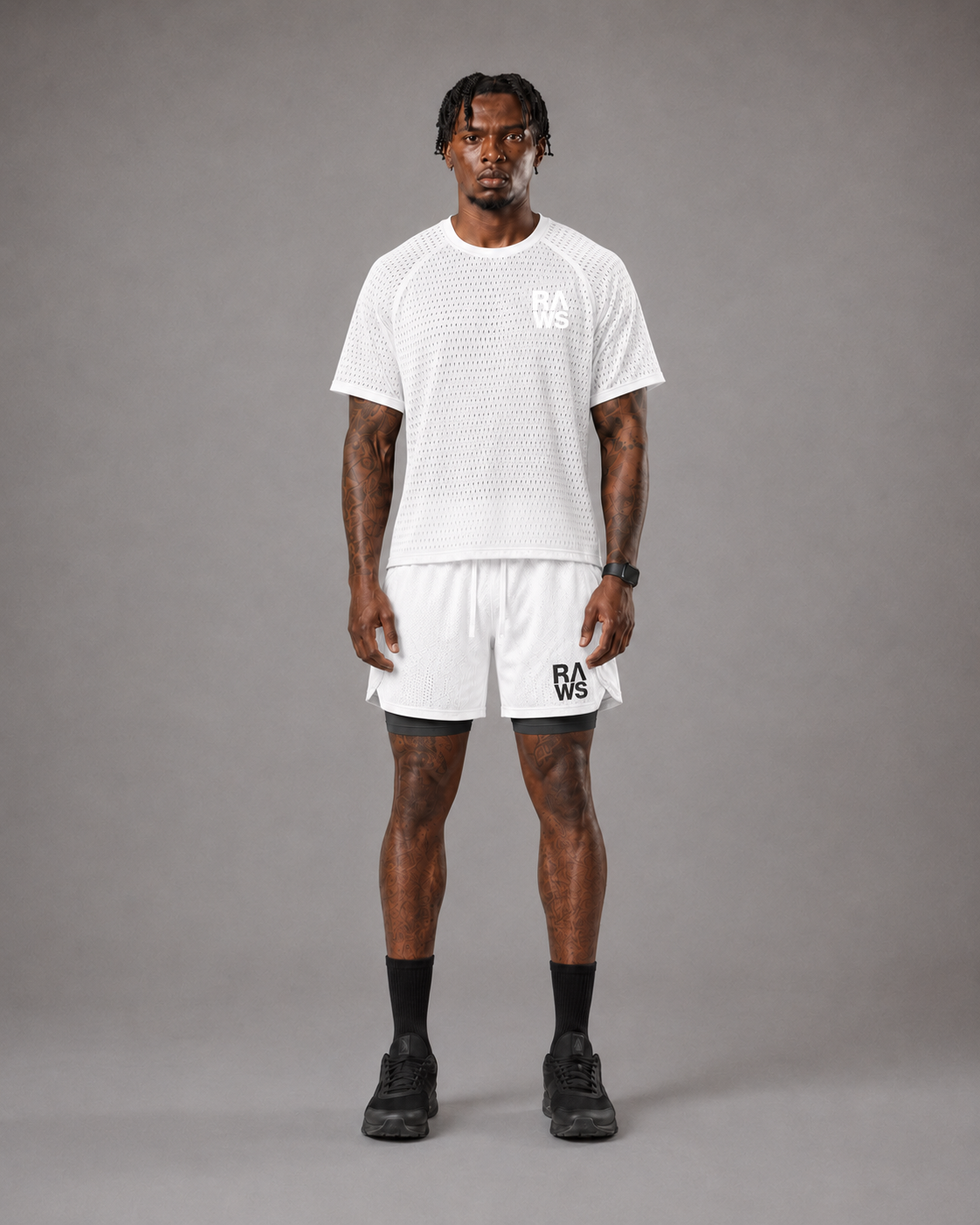 RAWS Men's Mesh Training T-Shirt - White | High Performance Training