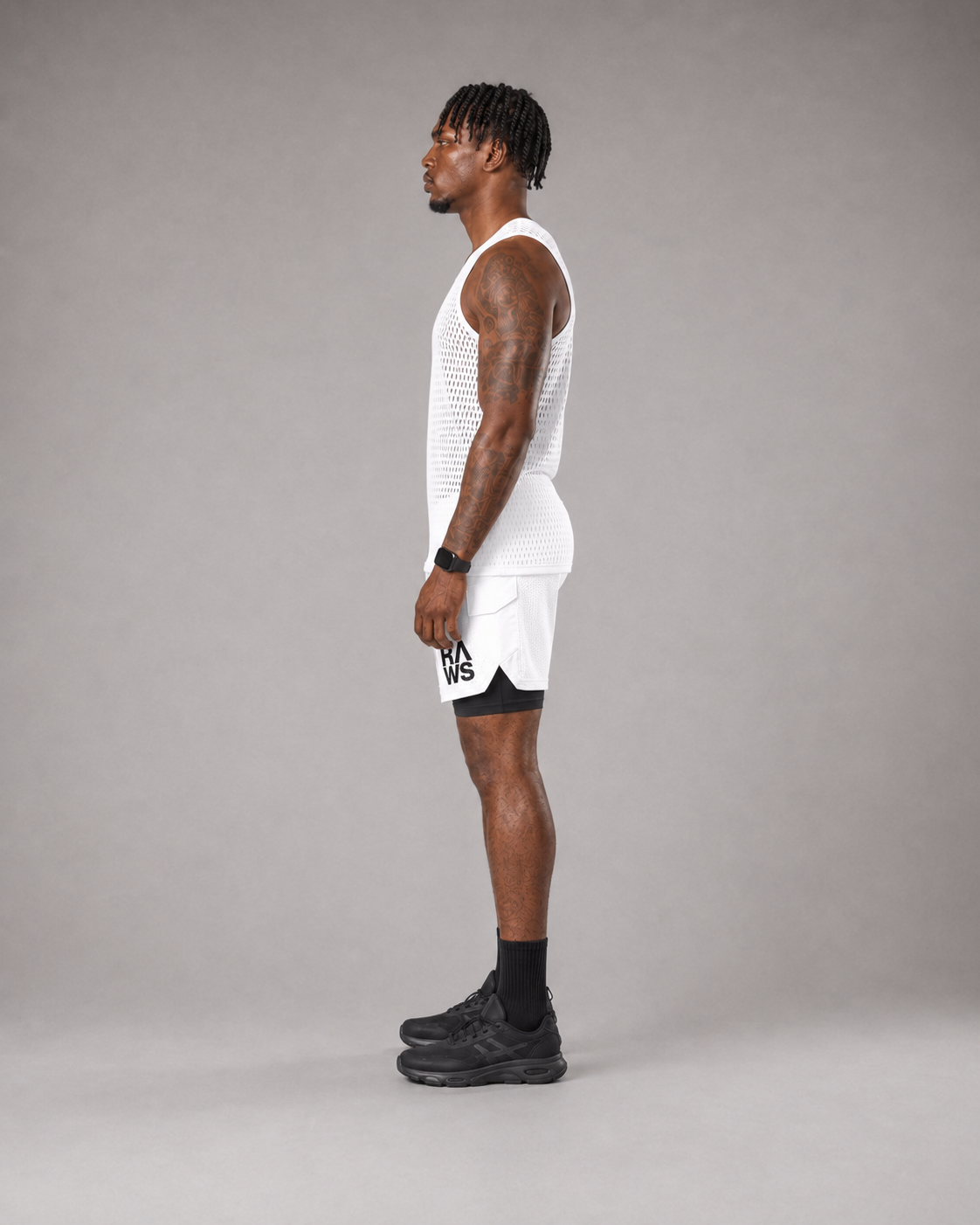 RAWS Men's Mesh Training Tank - White | High Performance Training