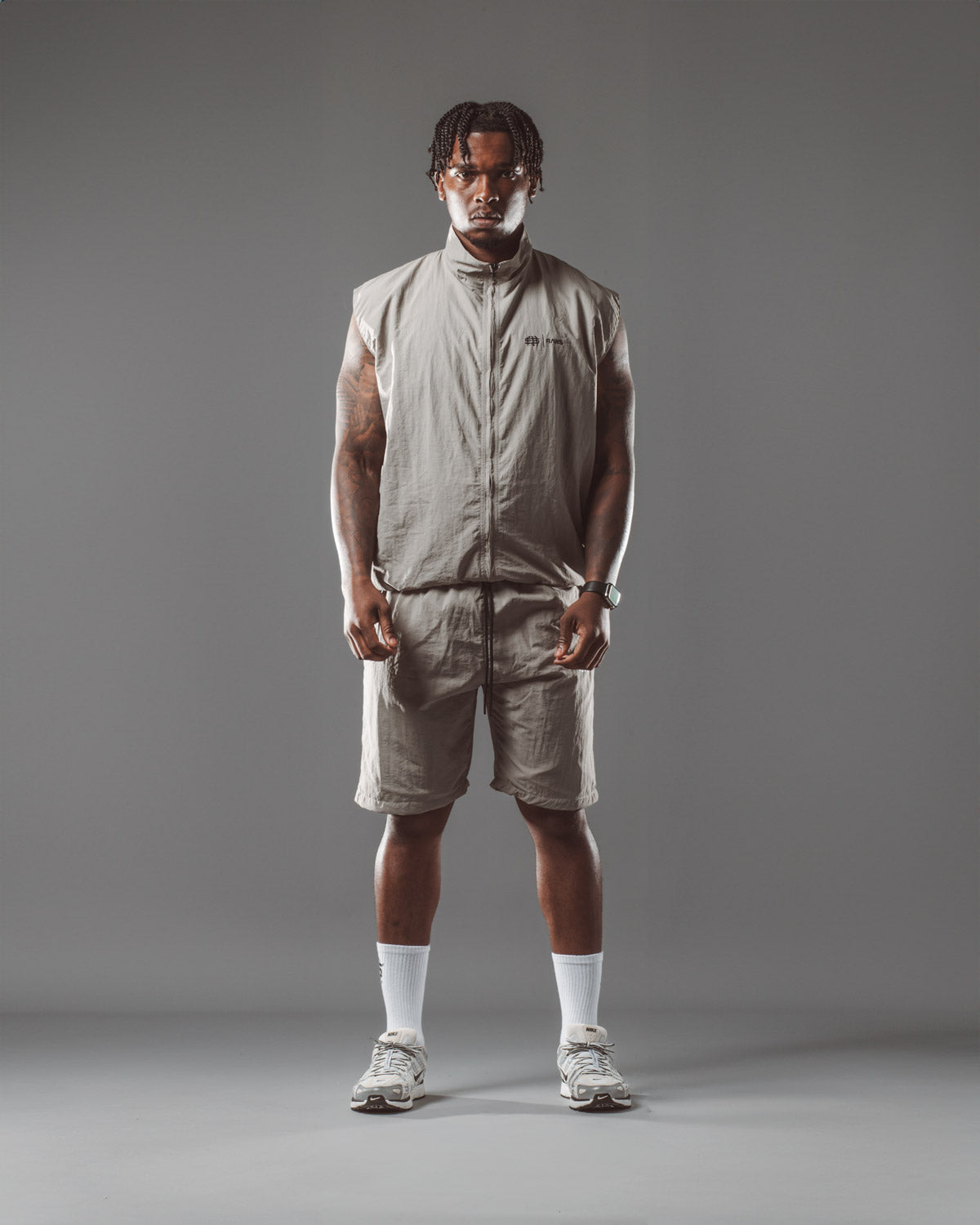 RAWS Warm Up Track Shorts : Grey