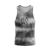 RAWS MESH RUNNING SLEEVELESS SINGLET : GREY DYE / SILVER