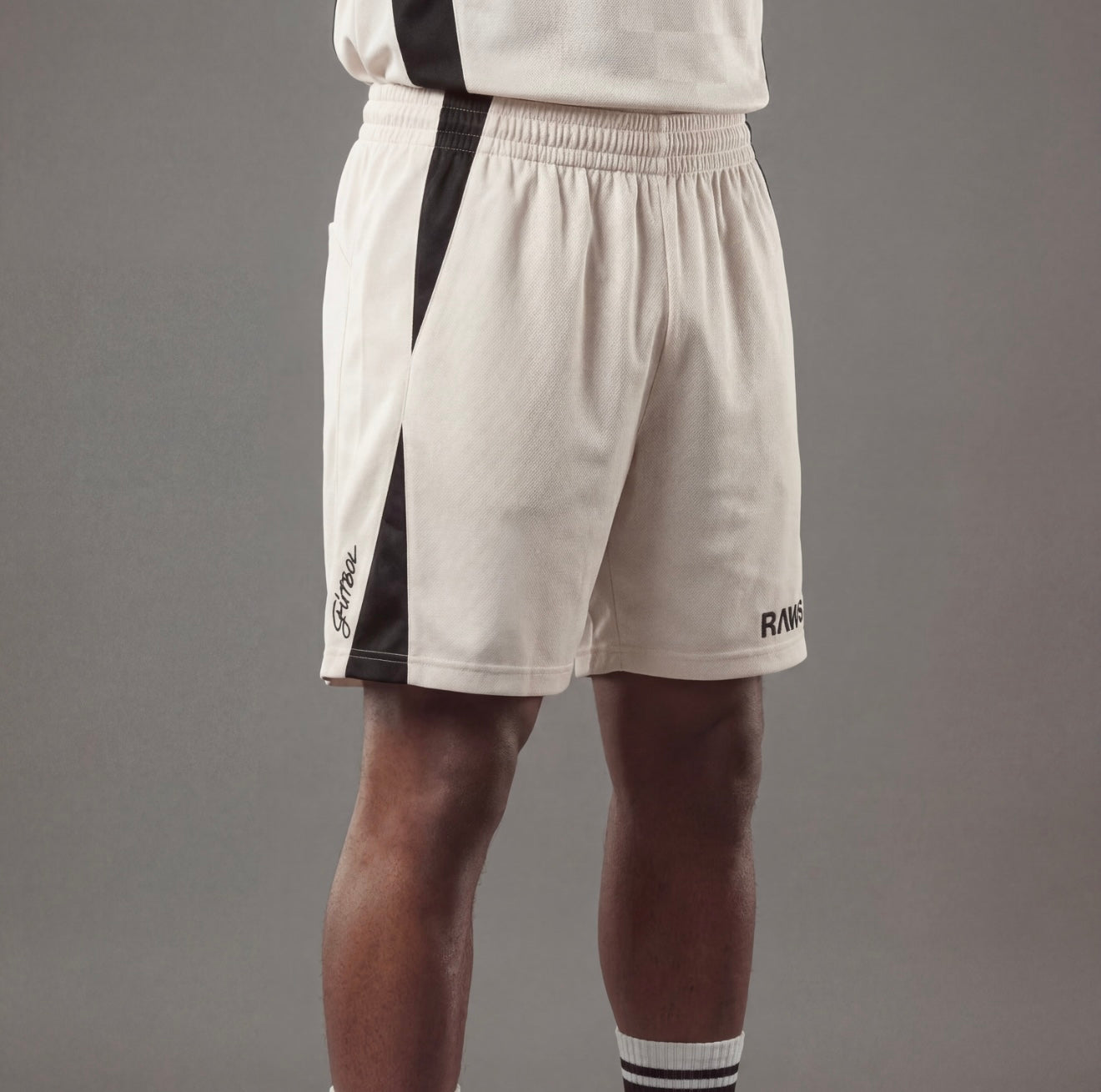 RAWS FUTBOL SOCCER SHORTS : CREAM