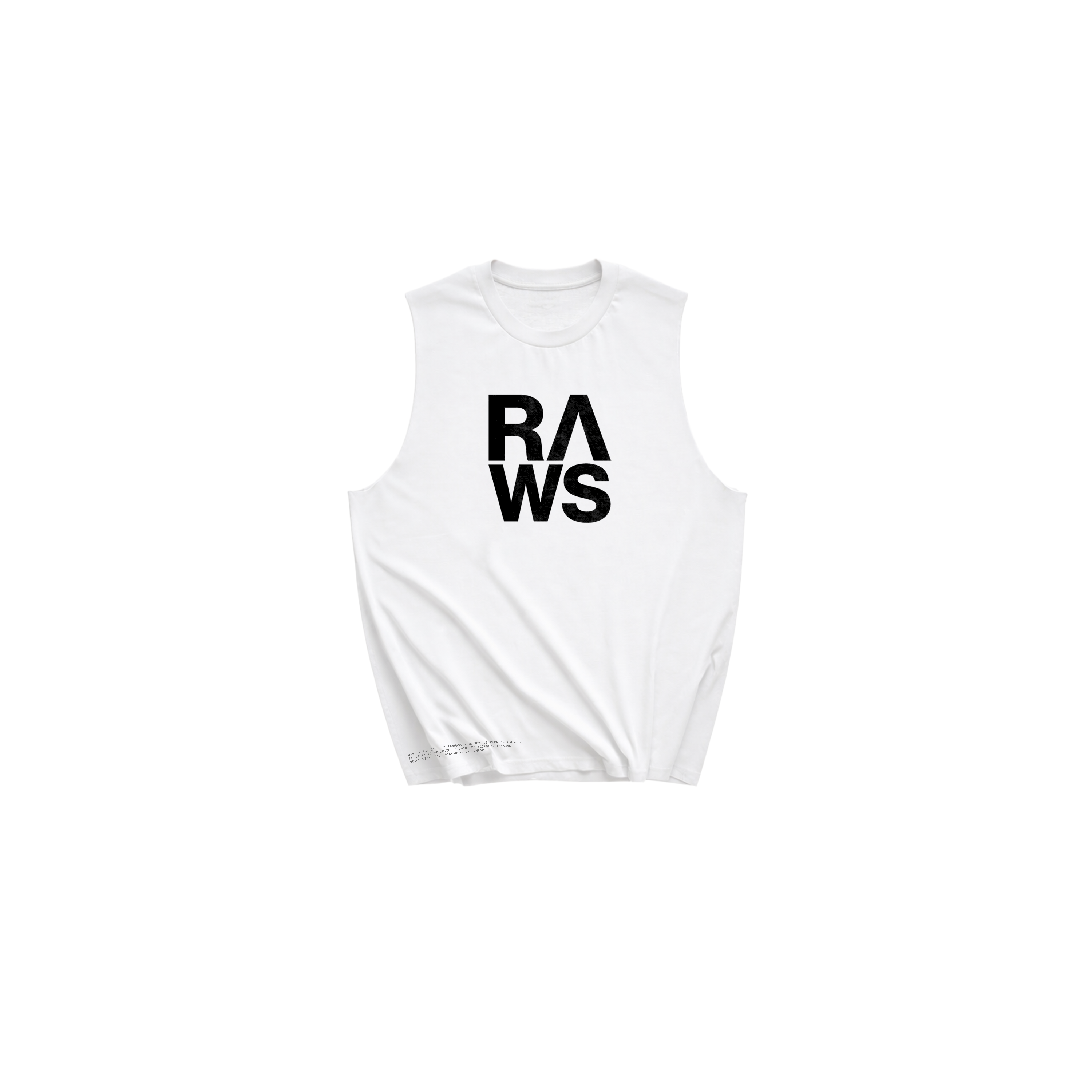 RAWS Men's Training Muscle Tank - White | High Performance Training