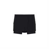 RAWS Men's Double Layer Compression Shorts - Black | High Performance Compression