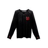 RAWS Men's Ribbed Long Sleeve - Black / Red | High Performance Training