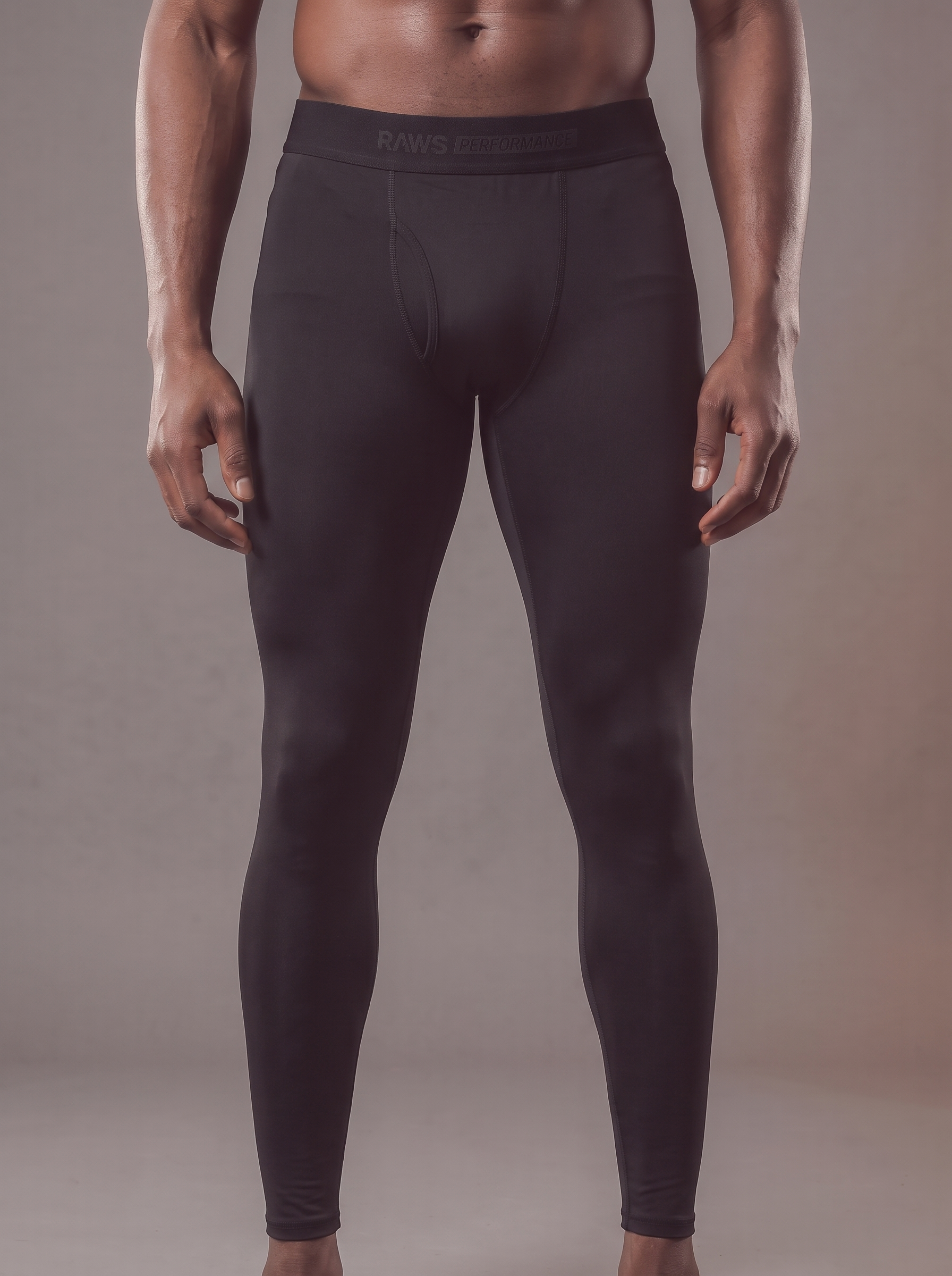 RAWS Kompressions-Leggings für Herren – Schwarz | Hochleistungs-Kompression