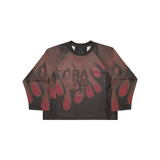RAWS RUNNING WARM UP LONG SLEEVE T-SHIRT : BLACK / RED
