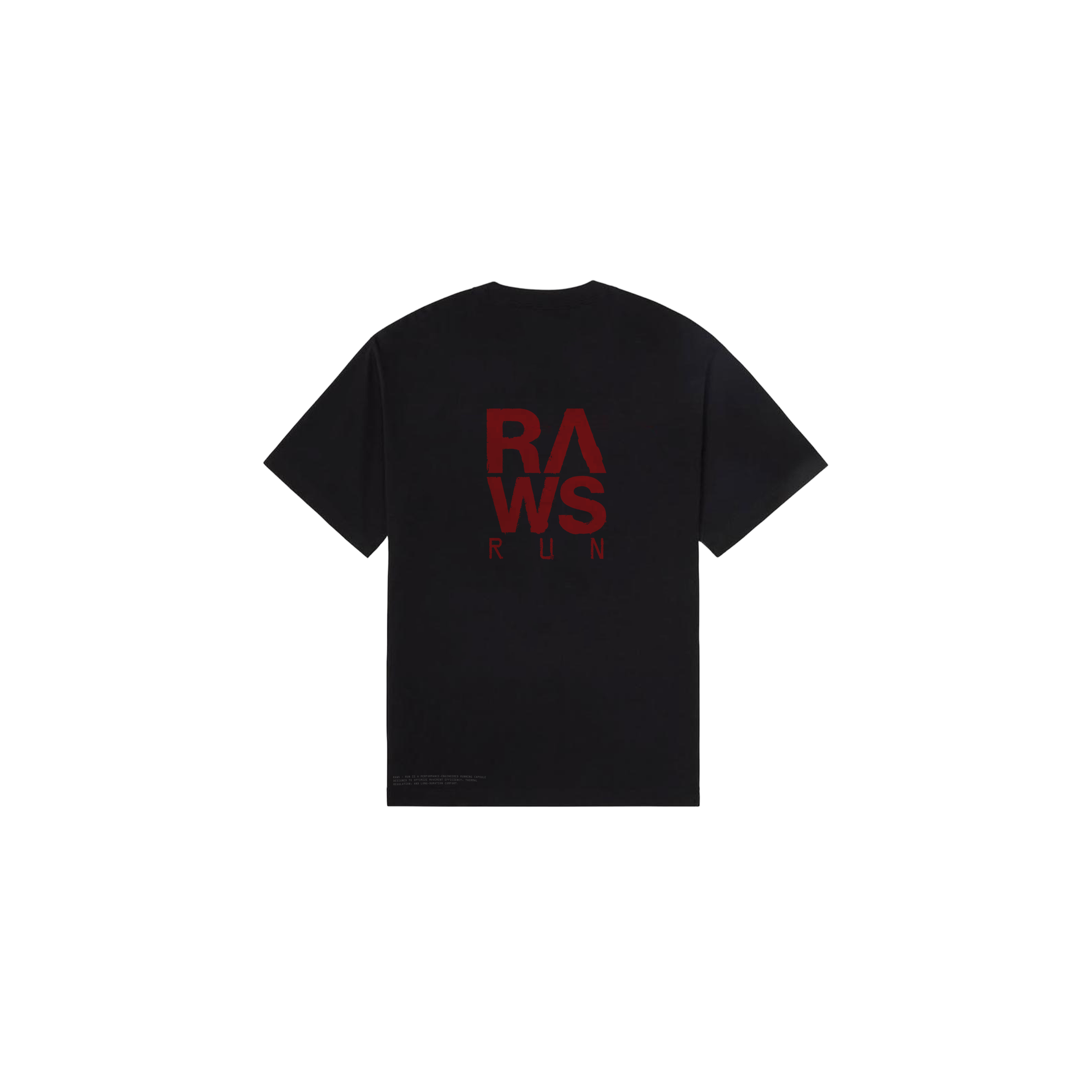 RAWS RUNNING T-SHIRT : BLACK / RED