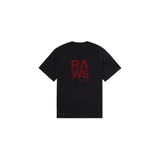 RAWS RUNNING T-SHIRT : BLACK / RED