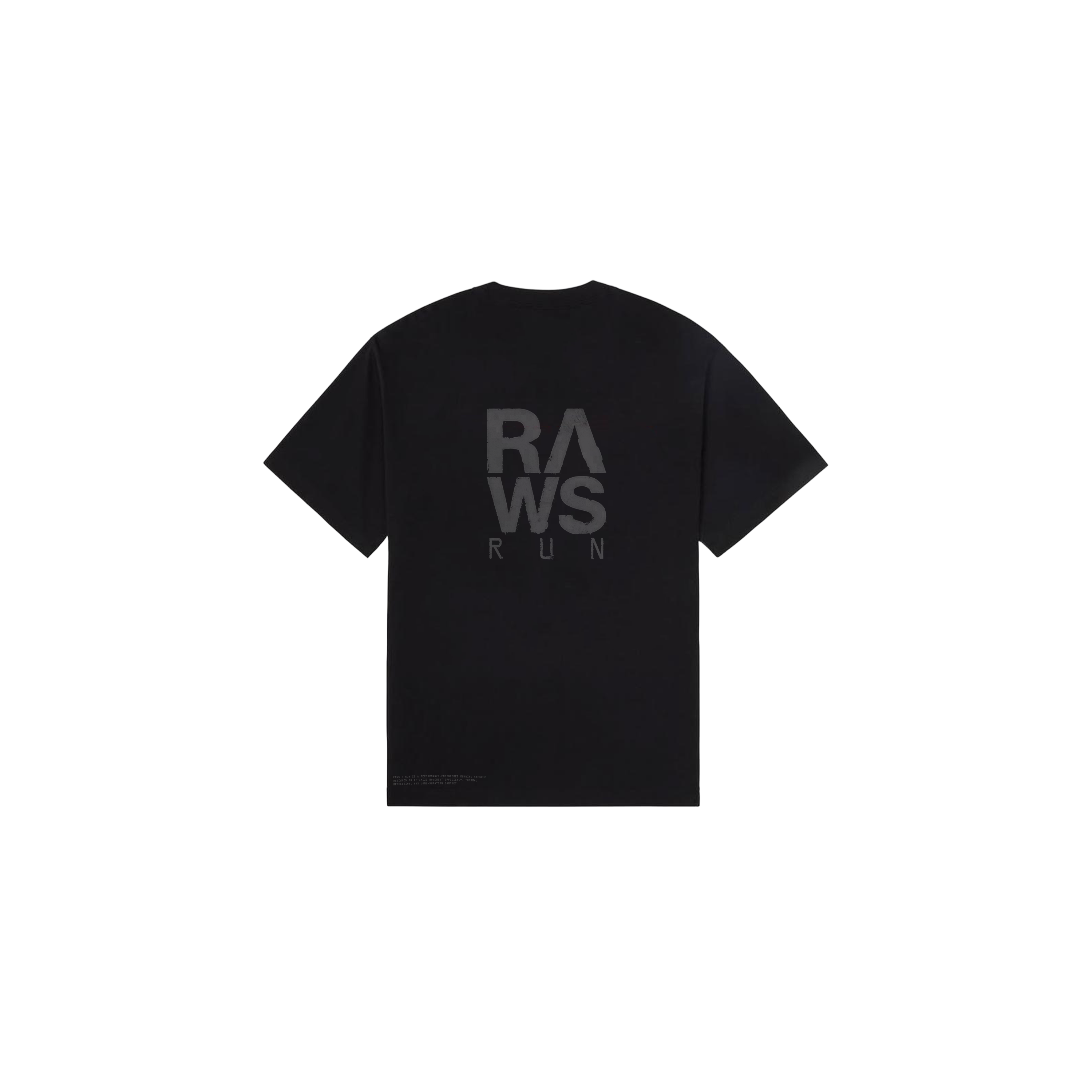 RAWS RUNNING T-SHIRT : BLACK / GREY