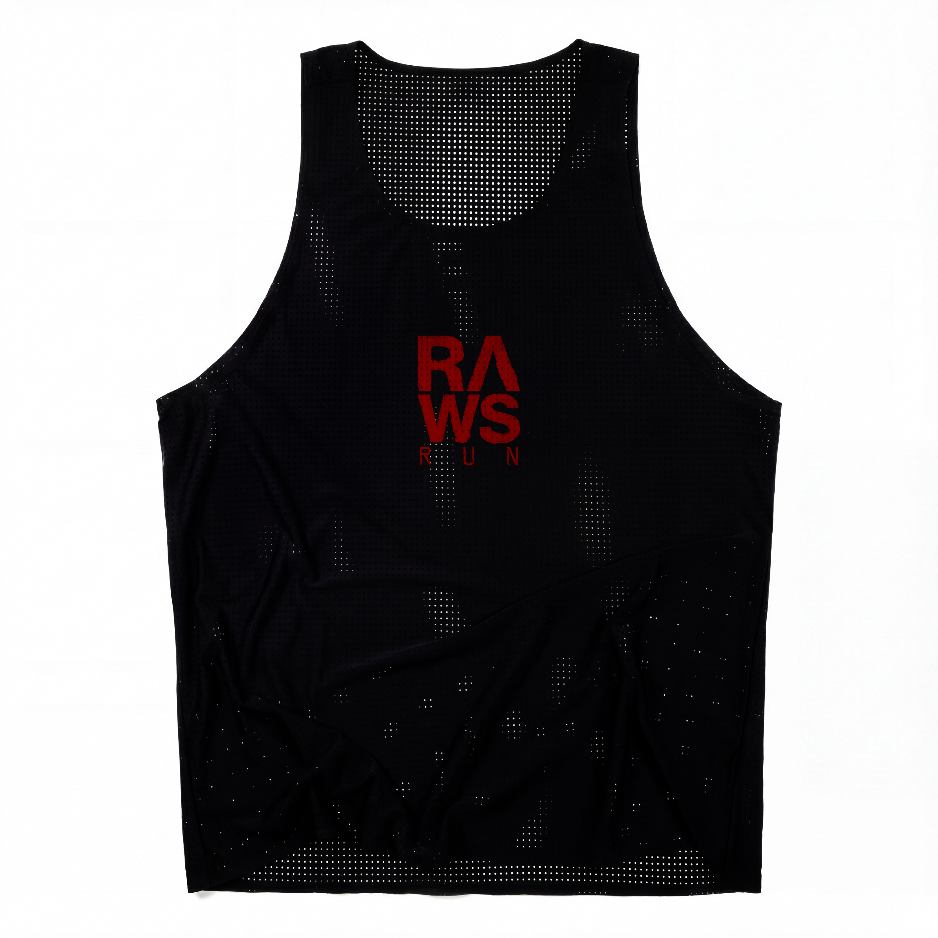 RAWS MESH RUNNING VEST : BLACK / RED