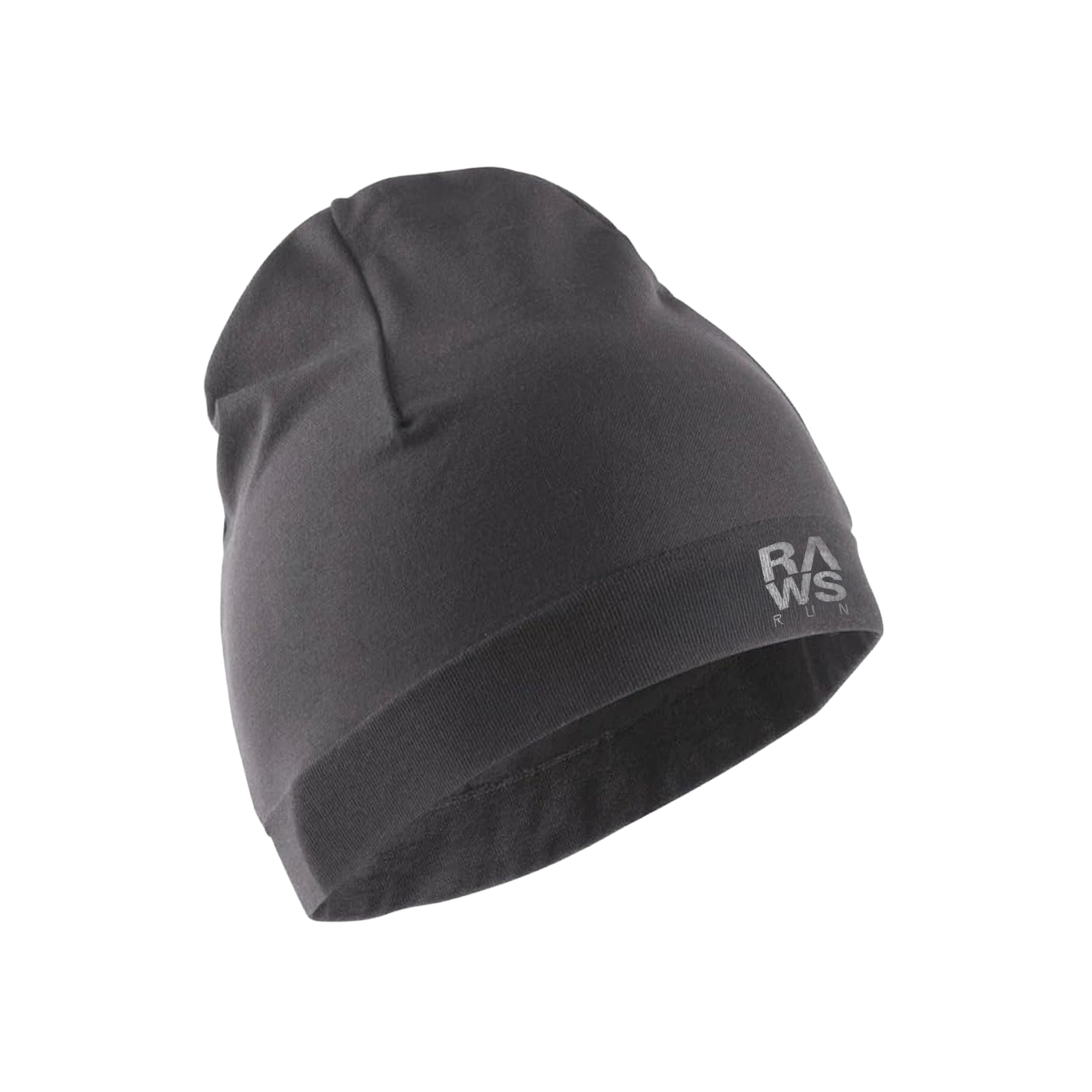 RAWS RUNNING SKULL CAP BEANIE : GREY / SILVER
