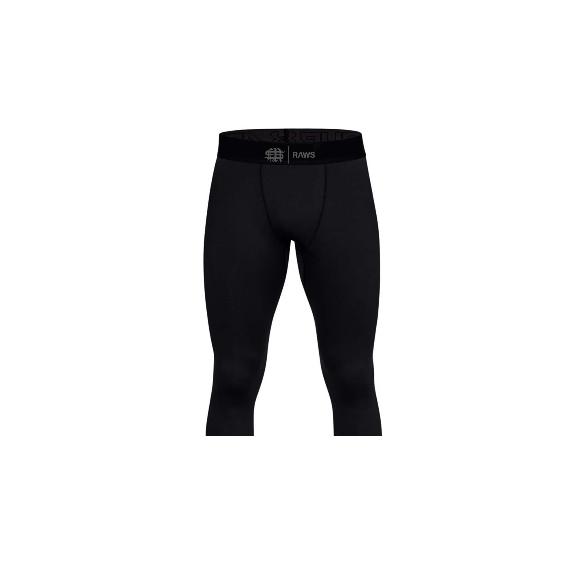 RAWS Men's Basketball Compression 3/4 Leggings - Black