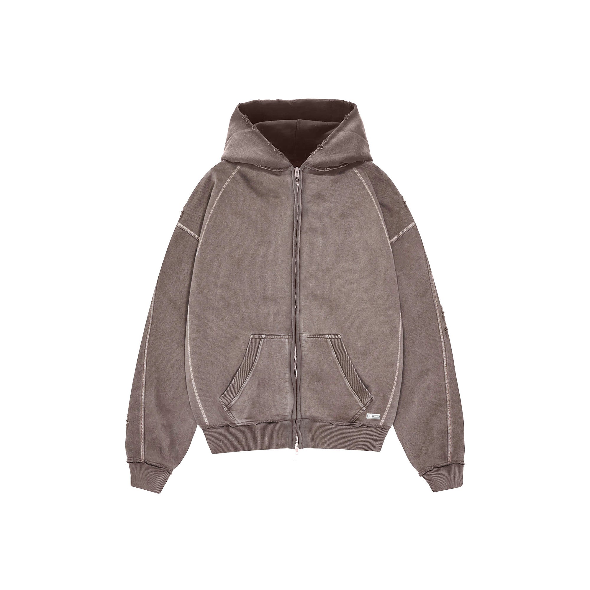 RAWS Heavyweight Zip Hood : Brown