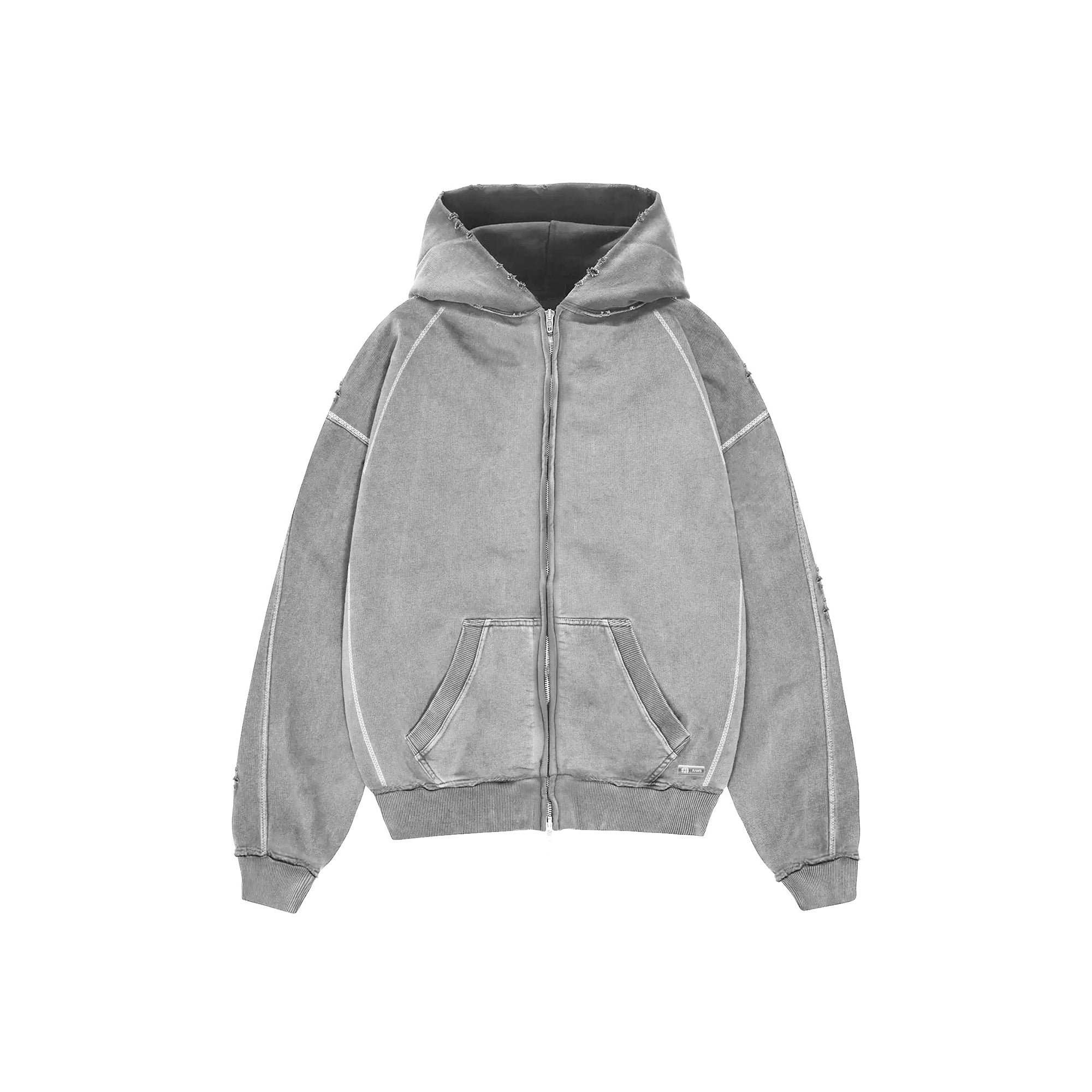 RAWS Heavyweight Zip Hood : Grey