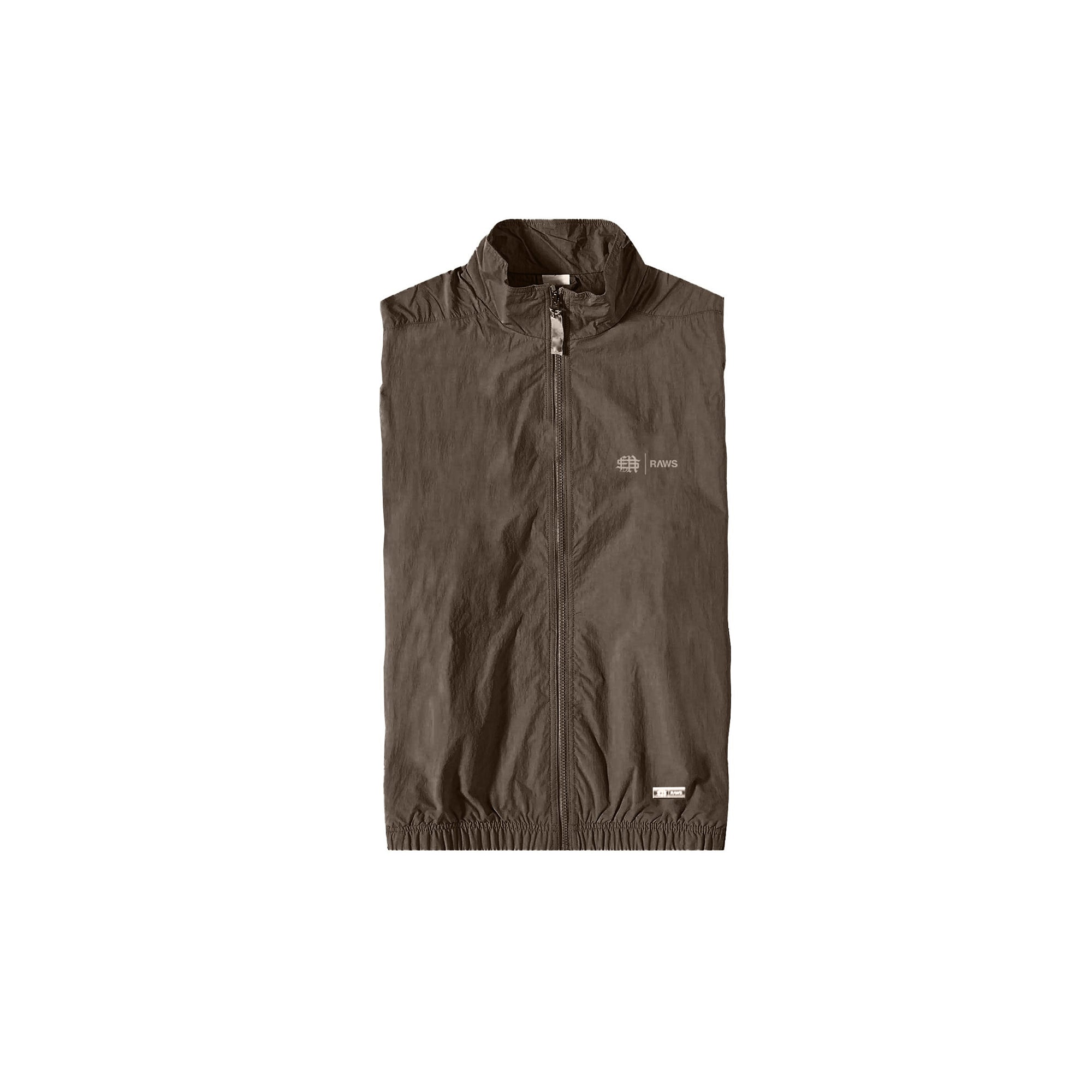 RAWS Warm Up Track Vest : Brown